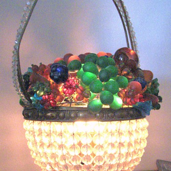 A Lighted Glass Fruit Bowl - Art Glass