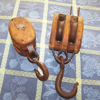 Wooden and Duel Cast Iron Pulley's