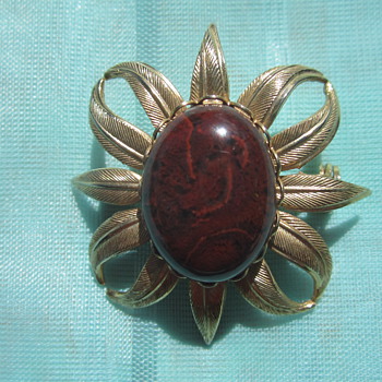 Gold & stone Brooch