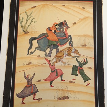 Oil on Silk? Mughal Dynasty Painting - India - 1800-1900?? - Asian