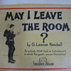 1935 May I Leave the Room Game HELP