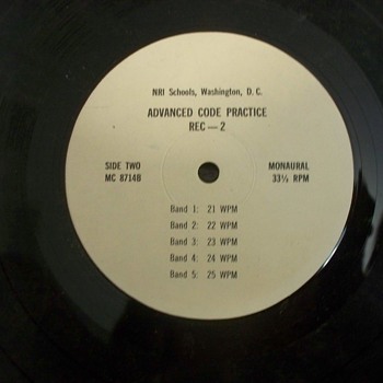 Vintage Album / Record: NRI Schools, Washington, DC; Advanced Code Practice - Records
