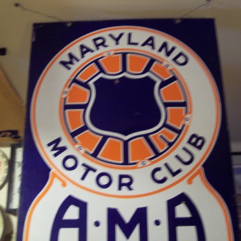 MARYLAND MOTOR CLUB AMA SIGN