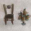 Trench art dollhouse furniture WW1 era