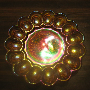 My carnival glass platter - Glassware