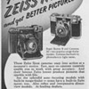 1952 - Zeiss Ikon Cameras Advertisement