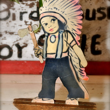 Pat 1916 Wooden Toy Indian rocker toy - Toys