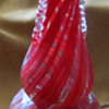 ??Czech glass?? - 9" Red twisted  vase
