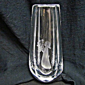 Orrefors Engraved Vase Need help Deciphering the Code - Art Glass