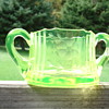 vaseline glass sugar bowl