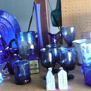 A collection of my Cobalt blue glass - Glassware