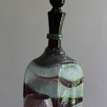 Ryuku Glass decanter and cup - Art Glass