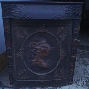 "The Buckeye" Fireplace Insert Brass/Copper/Cast Iron. - Victorian Era