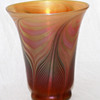 Quezal Pulled-Feather Shade-Vase, HUGE!