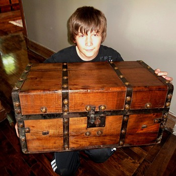 Trunk Boy Strikes with Civil War era Trunk - Furniture