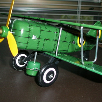 Toy wind-up Bi-Plane and Zeplin