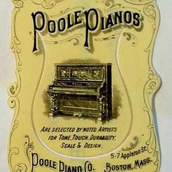 Antique Poole Pianos bookmark