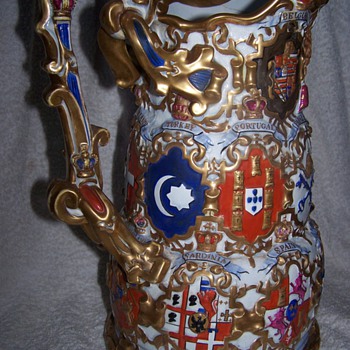 Mysterious Jug / Pitcher covered in Flags