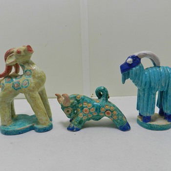 Bizarro Art Pottery Firgurals - Marked on Bottom - Total Mystery - Art Pottery