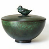 Carl Sorensen Deco Bowl with duck handled lid