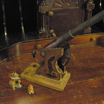 Wooden cannon, unknown age or maker. 1910s or 1920s? 