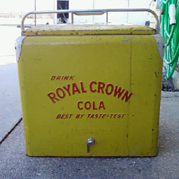 yellow royal crown cola ice chest