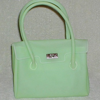 Lime Green Frosted Vinyl Handbag