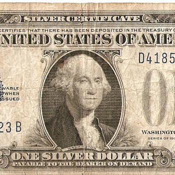 1928A Silver Certificate Dollar Bill - US Paper Money