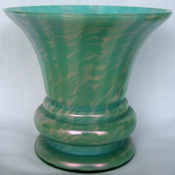 Welz #4 - satin flashed- white frosted - Art Glass