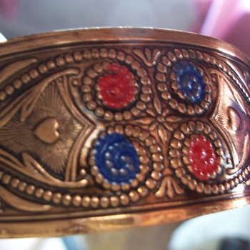 copper cuff bracelet - Costume Jewelry