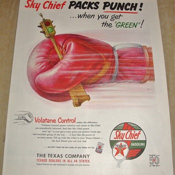 Texaco Sky Chief "Packs Punch" Magazine Ad