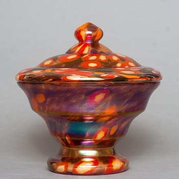 Kralik millefiori Iris candy jar - Art Deco
