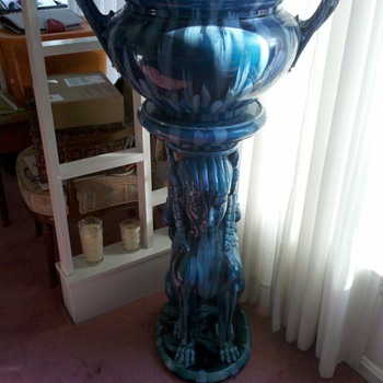 Mystery Blue Ceramic Statue