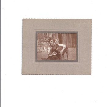 A LADY WITH HER DOG