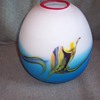 unknown maker satin art glass vase
