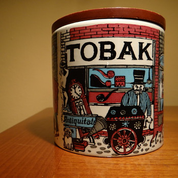 VINTAGE TOBAK JAR - WESTERN GERMANY - Tobacciana