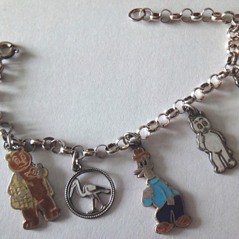 Silver Enameled Belcher Charm bracelet - Fine Jewelry