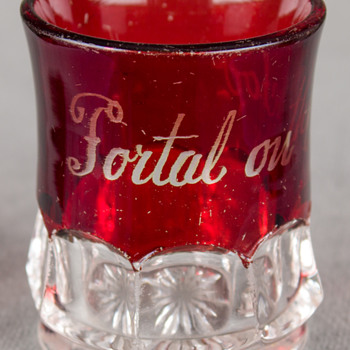 Antique Duncan & Miller Ruby Flashed Toothpick Holder - Glassware
