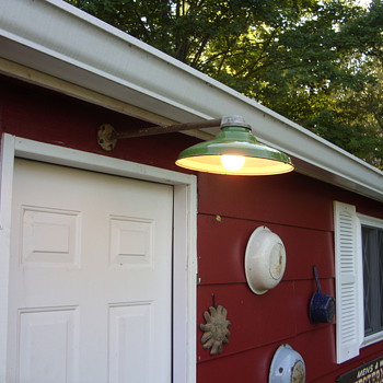porcelian gas station light