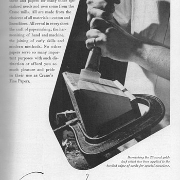 1952 - Cranes Fine Paper Advertisement