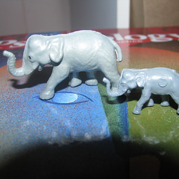 Older plastic elephant toys - Animals