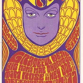 Wes Wilson postcard, 1966 - Music