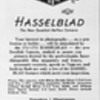 1952 - Hasselblad Camera Advertisement