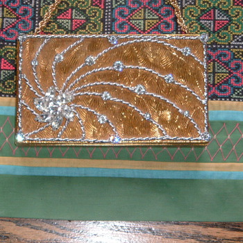 Evan's Brass Enameled  Handbag
