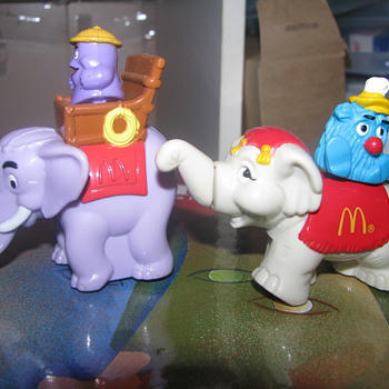 Vintage McDonalds elephant toys