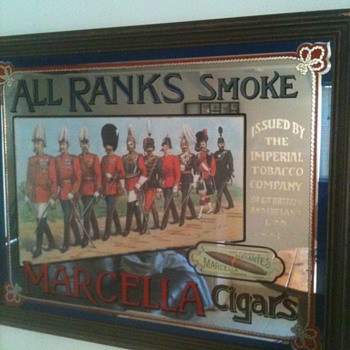 Marcella Cigars Ad Mirror - Tobacciana