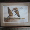 Geese Print by Floyd. G. Thomas, Gooseneck Rocking Chair