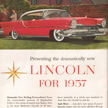 1957 - Lincoln Premiere Advertisement