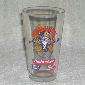 1996 - Florida Panthers / Budweiser Glass - Advertising