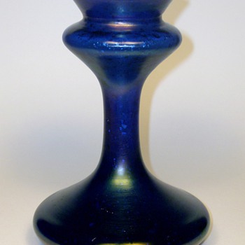Kralik Cobalt Vase with Mica Inclusions - Art Glass